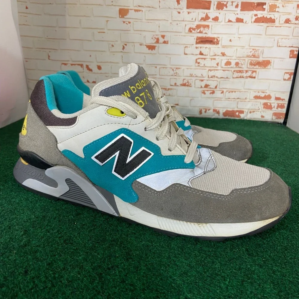 New Balance 878 Mens 10.5 Grey Teal ML878AAC ABZORB Running Shoes